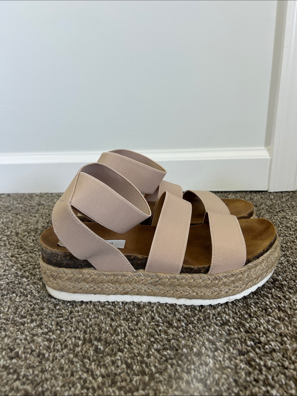 Steve Madden Blush Pink Espadrille Platform Sandals
